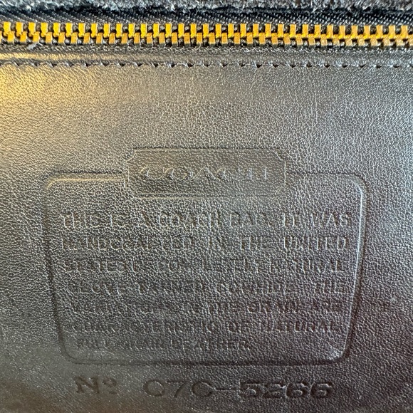 Vintage Coach Beekman Black Briefcase Laptop Bag with Brass Hardware C7C-5266 - Picture 9 of 16